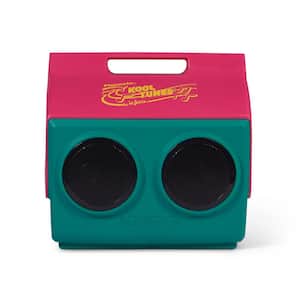 Playmate Classic KoolTunes 14 qt. Dark Jade and Magenta with Yellow Chest Cooler