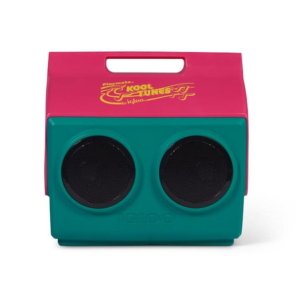 IGLOO Playmate Classic KoolTunes 14 qt. Dark Jade and Magenta with Yellow Chest Cooler