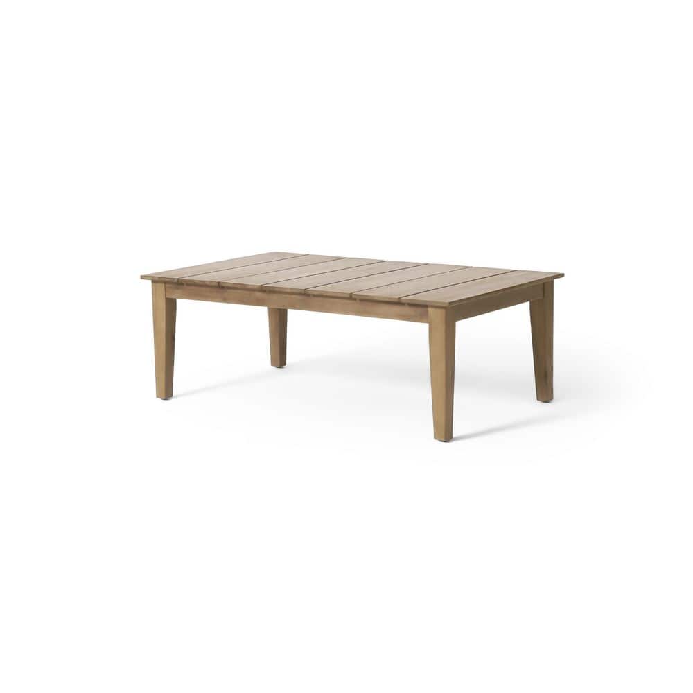 Acacia Wood Rectangular Outdoor Coffee Table, Patio Dining Table for Backyard, Garden, Porch and Poolside, Brown price history on PriceWatchPro