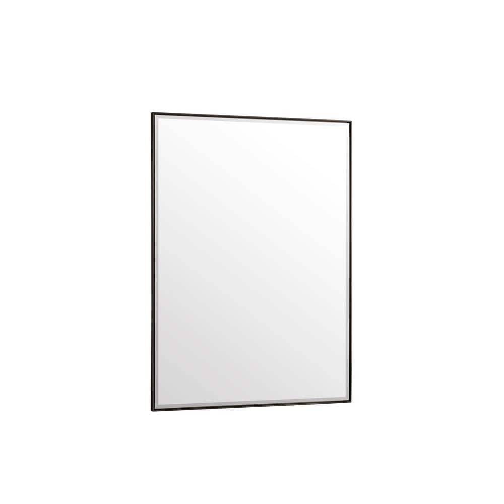 Rohe 40" x 30" Champagne Brass Rectangular Vanity Mirror