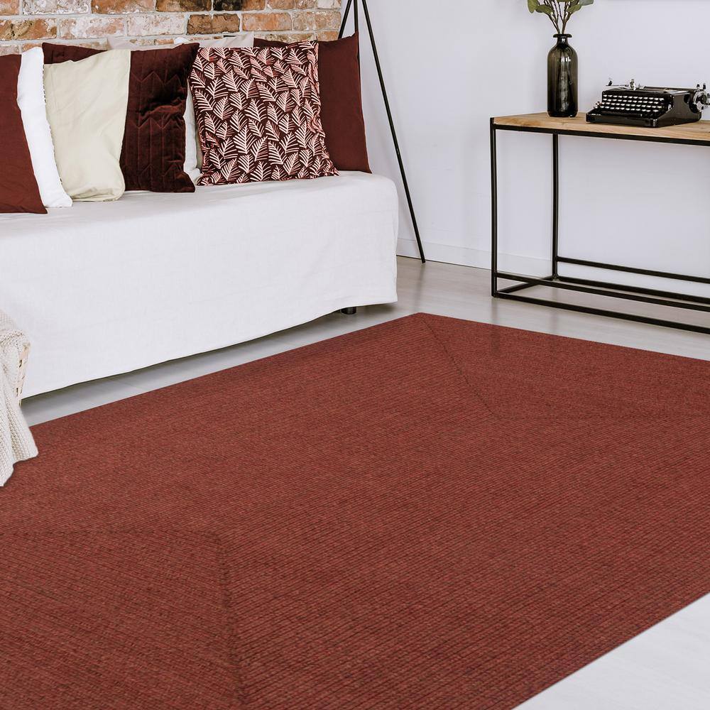 Coastal Charm Braided Brick 8' x 10' Reversible Outdoor Rug