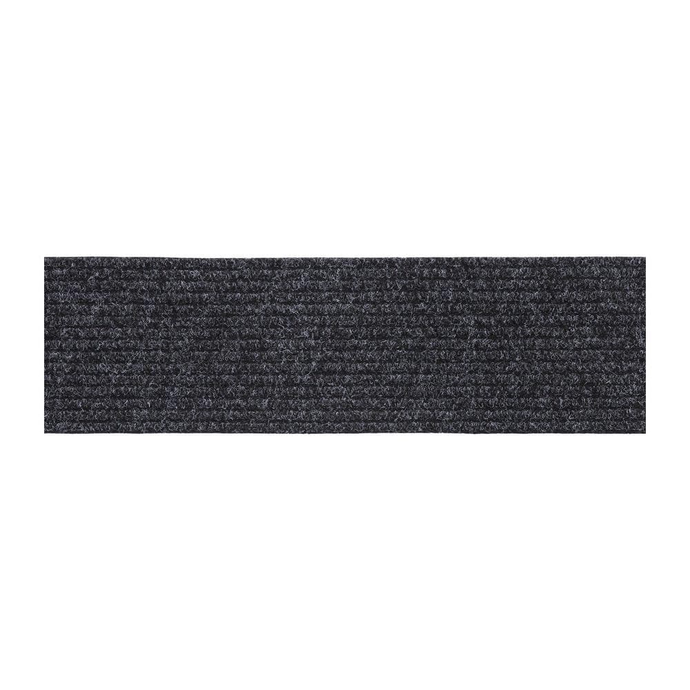 Black Non-Slip Rubberback Indoor/Outdoor Stair Treads 8" x 30" Set