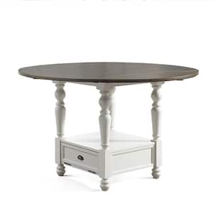 Joanna Ivory and Dark Oak Round Counter Height Table