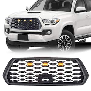 Mesh Grille w/Amber Lights for 2016-2021 Tacoma, Matte Black