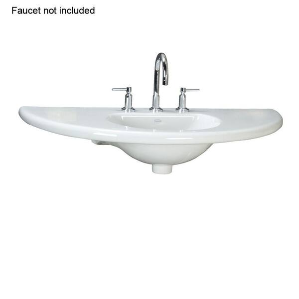 Pegasus Rondelle Wall-Mount Bathroom Sink in White-DISCONTINUED