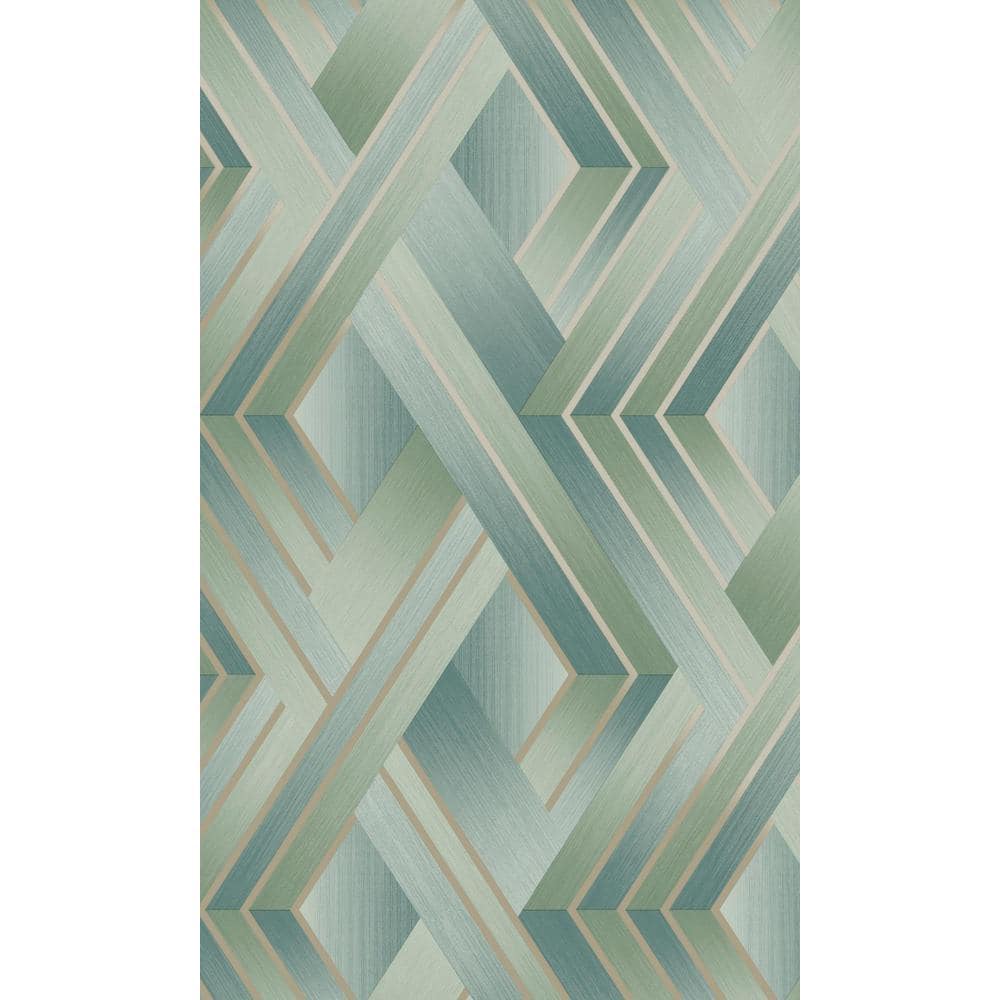Duck Egg Soft Vignette Geometric Stripes Wallpaper Non-Woven Material Non-Pasted Covered 57 sq. ft. Double Roll price history on PriceWatchPro