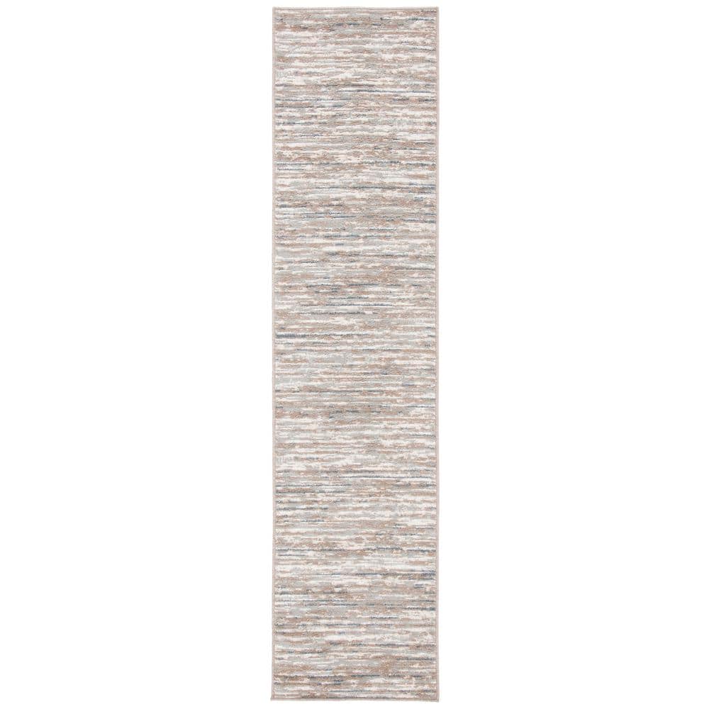 Pyramid 2 ft. x 8 ft. Gray/Ivory Striped Marle Runner Rug price history on PriceWatchPro