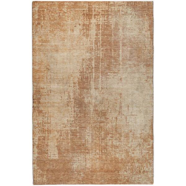 Dream Shag Premium Machine Washable Abstract ADS796 Terracotta 5 ft. x 7 ft. 6 in. Area Rug