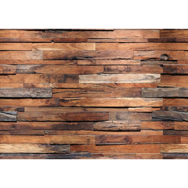 Ideal Decor 100 In H X 144 In W Reclaimed Wood Wall Mural Dm150 The Home Depot