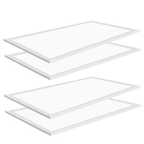 2 ft. x 4 ft. 7800 Lumens Integrated LED Panel Light,5000K 0-10Volt Dimmable 24in x 48in LED Light Fixture ETL List 4PCS