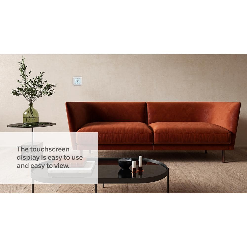 White Square Digital Touchscreen Programmable Thermostat