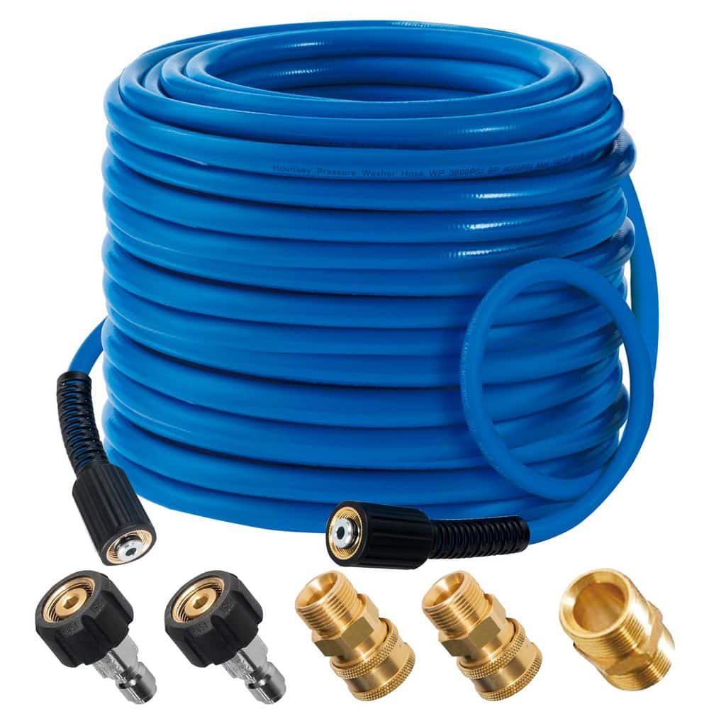 50 ft. Blue PVC Pressure Washer Hose, 3600 PSI Flexible Kink Resistant Extension with 1/4 in. Quick Connect price history on PriceWatchPro
