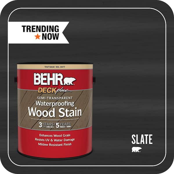1 gal. #ST-102 Slate Semi-Transparent Waterproofing Exterior Wood Stain