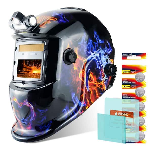 True Color Auto-Darkening Welding Helmet with LED Light