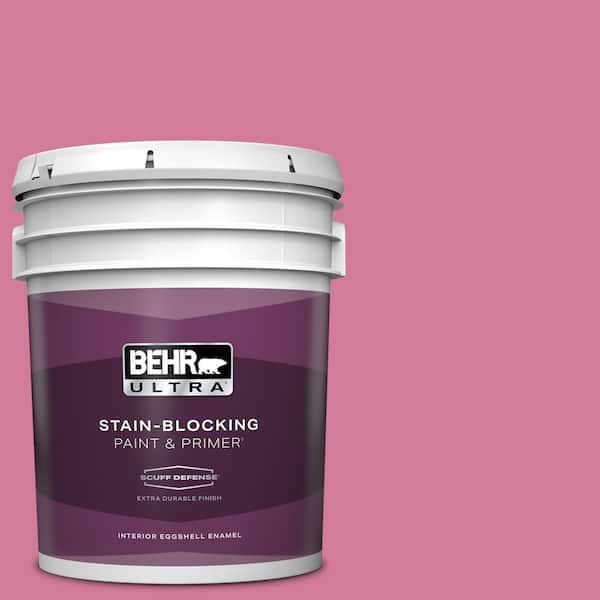 BEHR ULTRA 5 gal. #P130-5 Little Bow Pink Extra Durable Eggshell Enamel Interior Paint & Primer