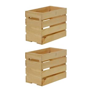 12.5 in. x 6.75 in. x 9.5 in. Growler Small Wood Crate (2-Pack)