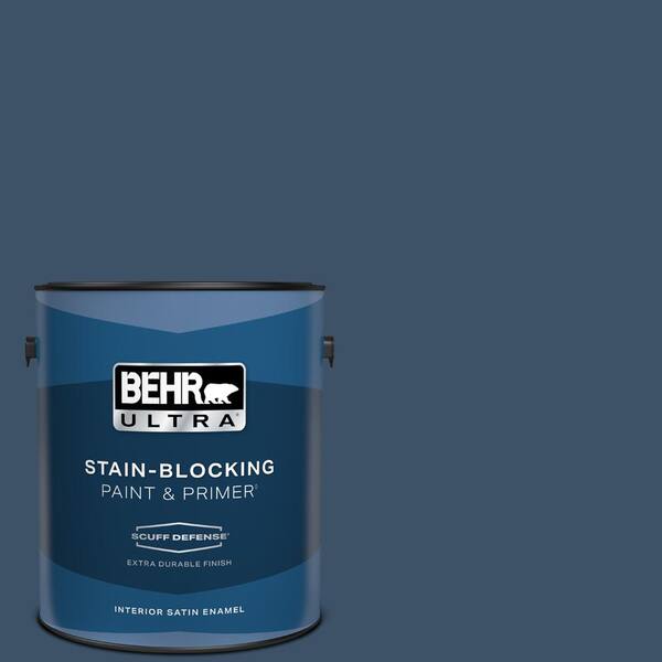 BEHR ULTRA 1 gal. Home Decorators Collection #HDC-SM14-7 Midnight Mosaic Extra Durable Satin Enamel Interior Paint & Primer