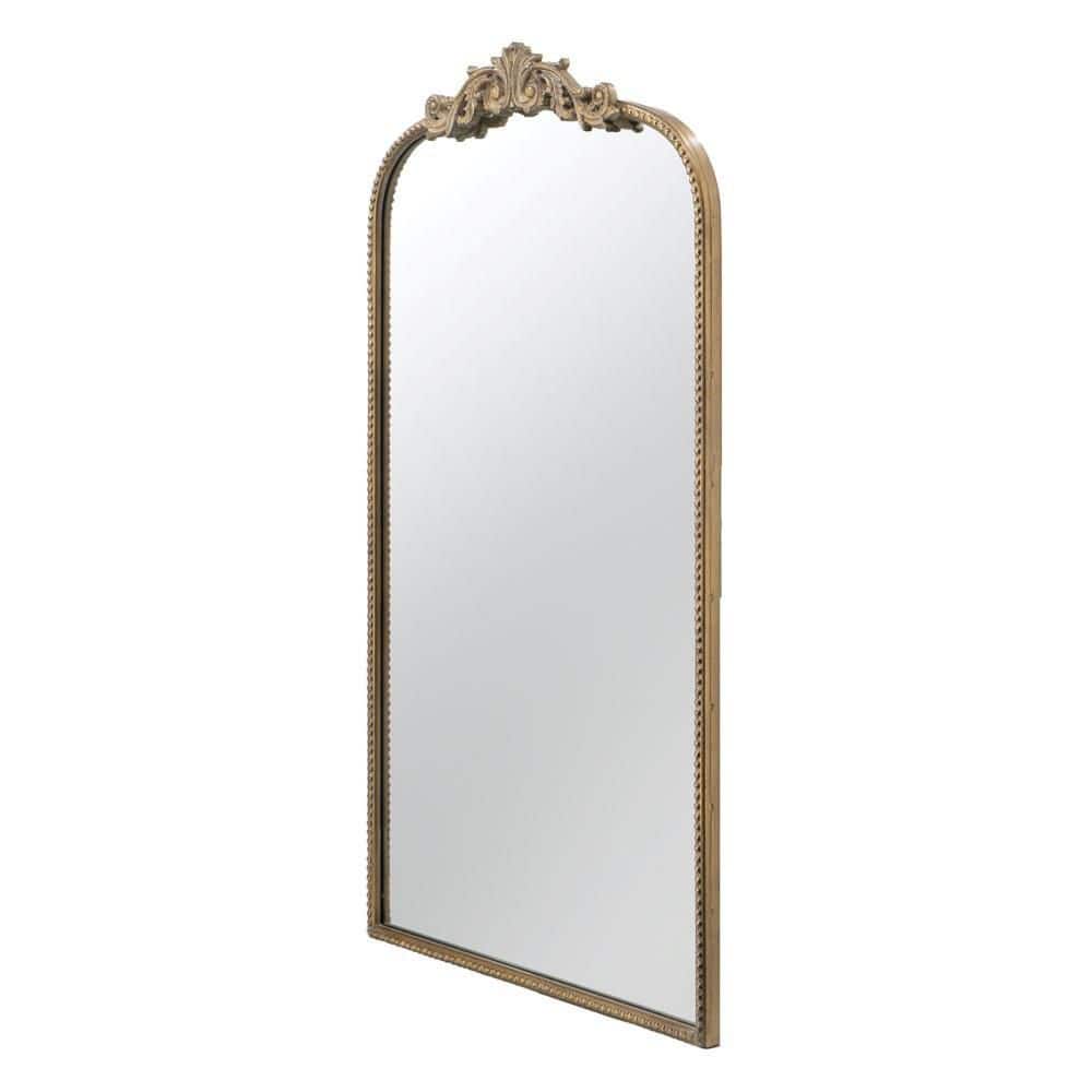 Gold Rectangular Wood Framed Wall Mirror 24" x 42"