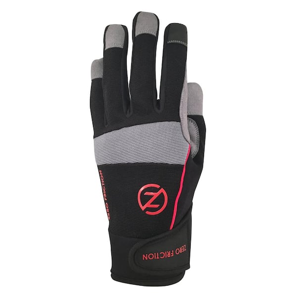 Zero Friction Maxx Black/Grey Work Gloves (2 per Pack)