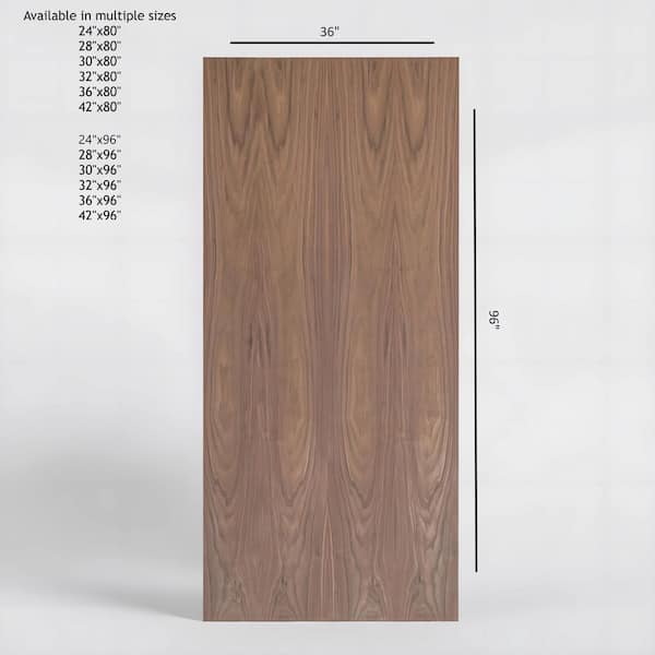 ETO DOORS Napa 36 in. x 96 in. No Bore Solid Composite Core Walnut