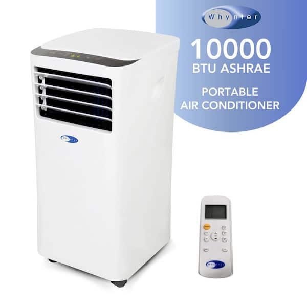 7,000 BTU (10,000 BTU ASHRAE)Portable Air Conditioner Cools 300 Sq. Ft. with Dehumidifier, Remote, and Filter in White