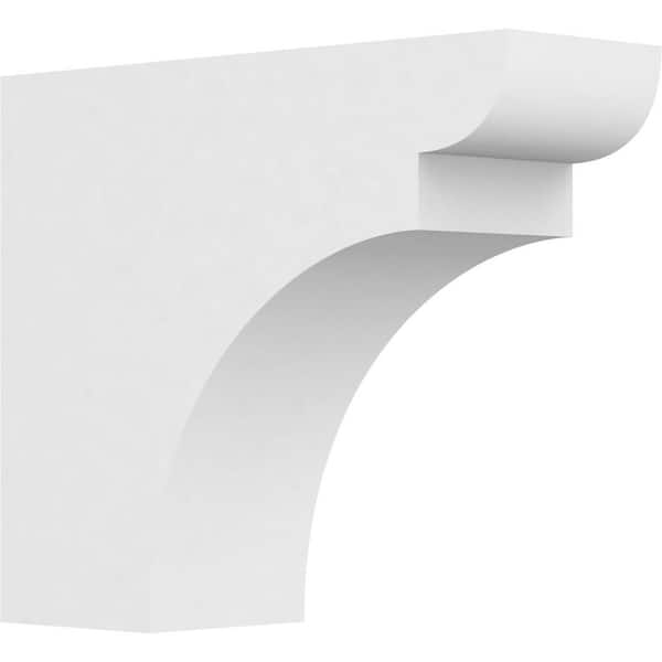 Ekena Millwork 4 in. x 10 in. x 12 in. Yorktown PVC Rafter Tail Brace