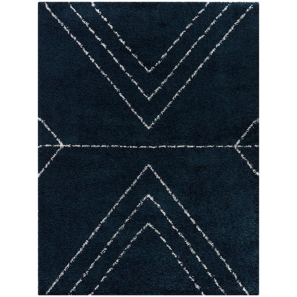 BALTA Fazeley Navy 8 ft. x 10 ft. Modern Tribal Area Rug 3091732 The