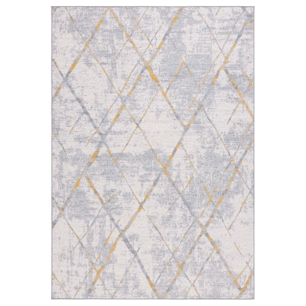 Odyssey 4 ft. x 6 ft. Gray/Gold Distressed Geometric Area Rug price history on PriceWatchPro