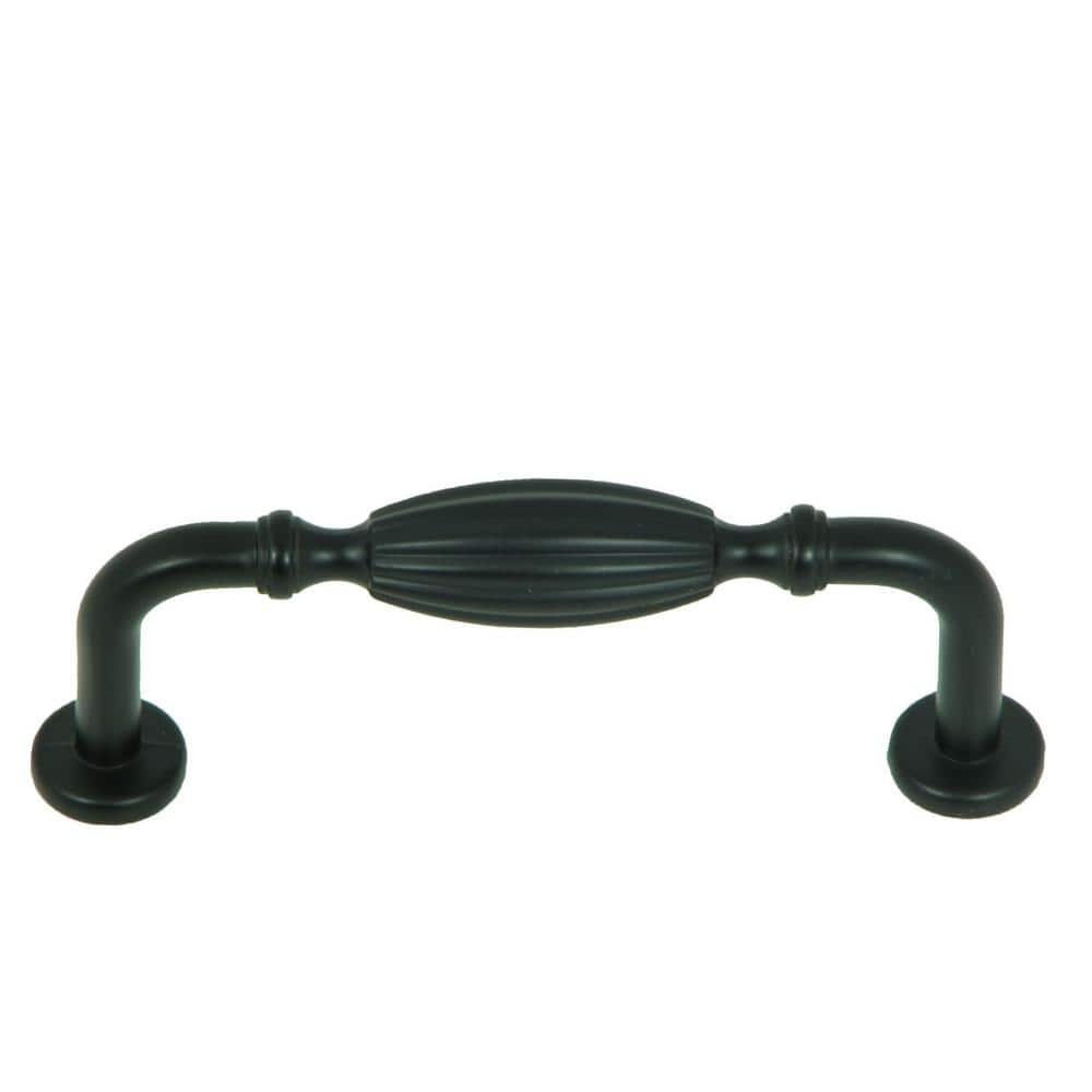 Stone Mill Hardware French Country 3 in. Center-to-Center Matte Black ...