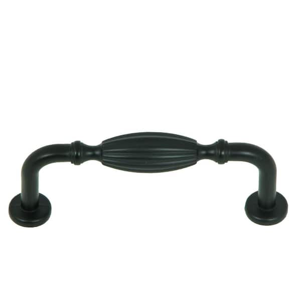 Stone Mill Hardware French Country 3 in. Center-to-Center Matte Black Cabinet Pull (10-Pack)