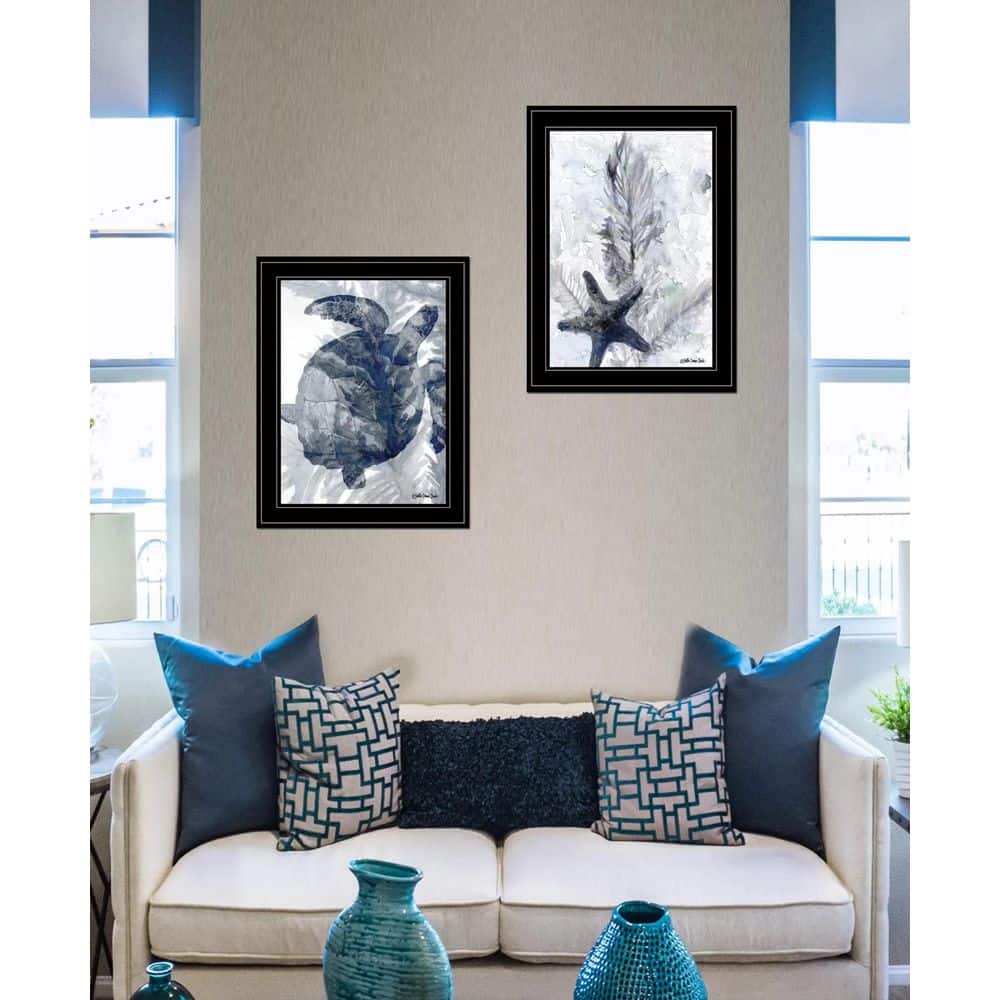 "Framed 21 in. x 15 in. ""Ocean Collection"" 2-Piece Vignette, Ready to Hang Black Framed Print" price history on PriceWatchPro
