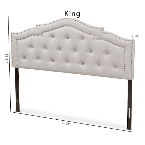 Baxton Studio Edith Beige King Headboard 28862 7783 HD The Home