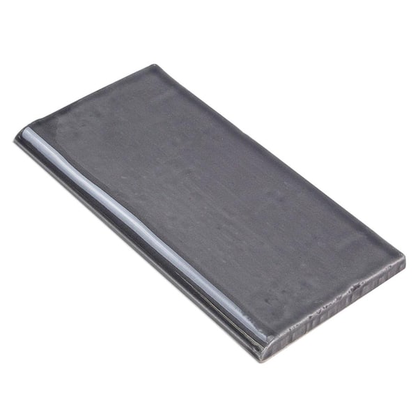 Catalina Driftwood 3 in. x 6 in. Polished Ceramic Wall Bullnose Tile