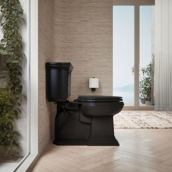 KOHLER Cachet Elongated Toilet Seat in Black 4636-RL-7 - The Home
