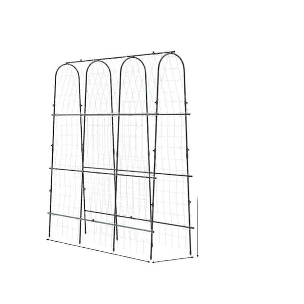 Outdoor Series 71 in. Higet Heavy-Duty Metal : U-Shaped Arch Trellis for Climbing Plants