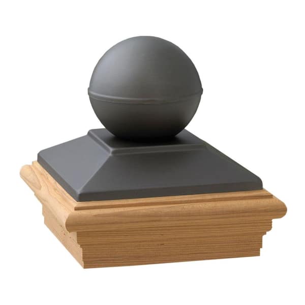 DeckoRail 6 in. x 6 in. WRC Pewter Ball Top Post Cap