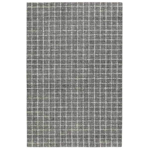 Conall Hand Micro Hooked Wool Grey 9 ft. x 12 ft. Indoor Area Rug