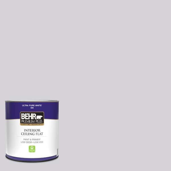 BEHR PREMIUM PLUS 1 qt. #N100-2 Etude Lilac Ceiling Flat Interior Paint