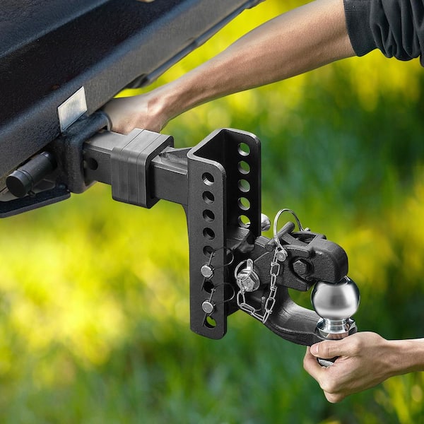 Adjustable Trailer Hitch Fit 2 in. Receiver Trailer Hitch Ball Mount with 2-5/16 in. Ball and Pin 6in. Drop Heavy Duty