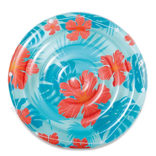 65 in. Red and Blue Hibiscus Island Float