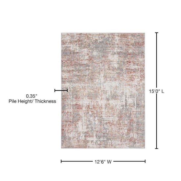 Austin Elegance Rust 12 ft. 6 in. x 15 ft. Oversize Area Rug