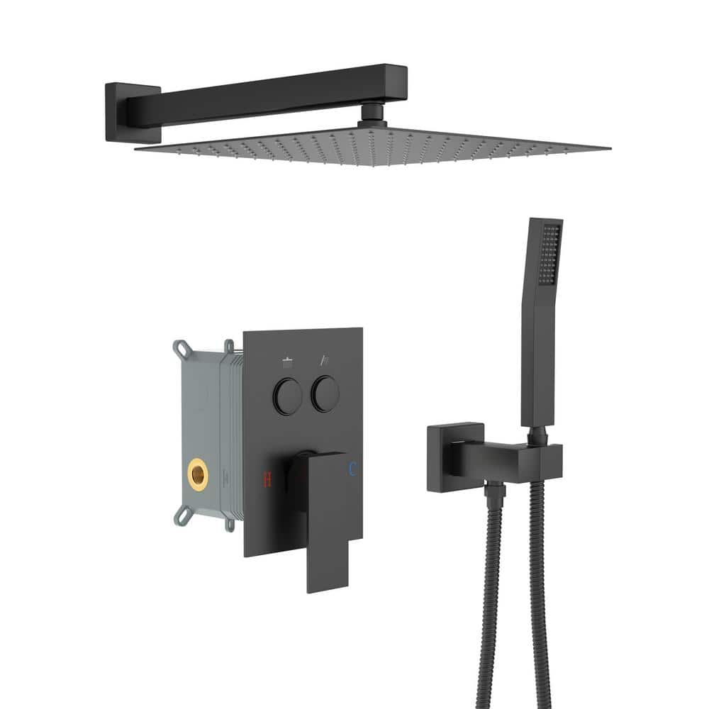 Single Handle 1-Spray 10in. Shower Faucet 1.8 GPM with Pressure Balance in 