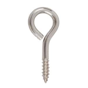 Everbilt 1/4 in. x 3-3/4 in. Lag Thread Screw Hook Stainless Steel 813616 -  The Home Depot