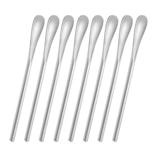 8-Pack Stainless Steel 5 in Stirring and Mixing Spoons for Coffee, Tea, Cocktails, and Condiments 5.0"