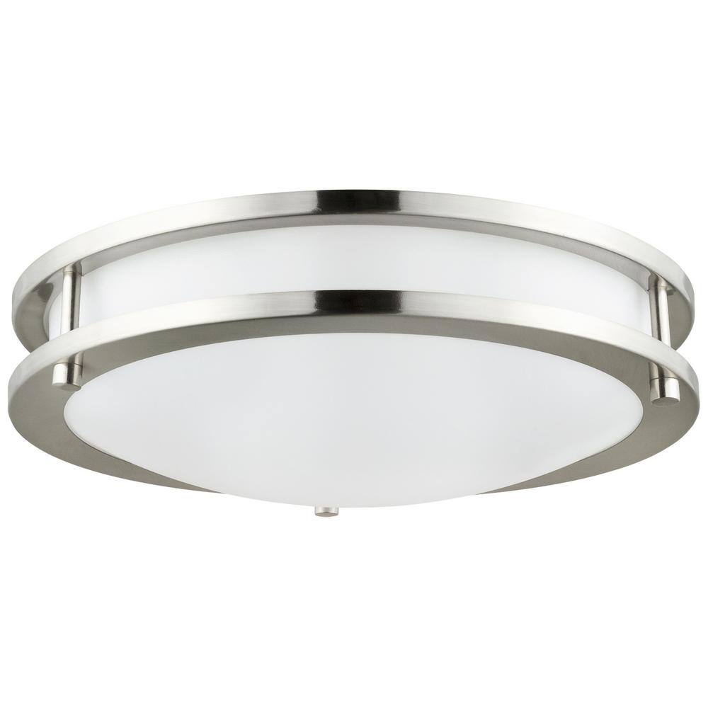 Sunlite 14 in. Brushed Nickel Dimmable Energy Star and ETL Listed ...