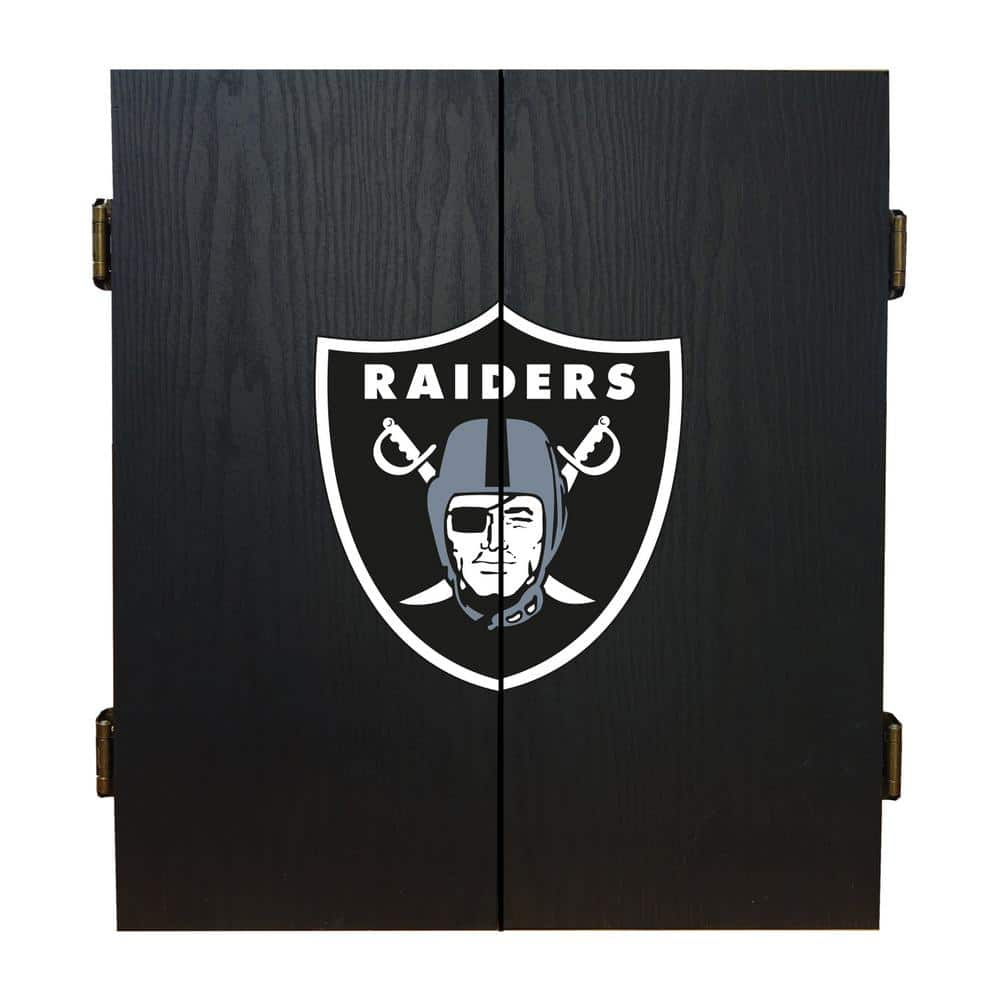 Las Vegas Raiders Imperial Fans Choice Dartboard Cabinet