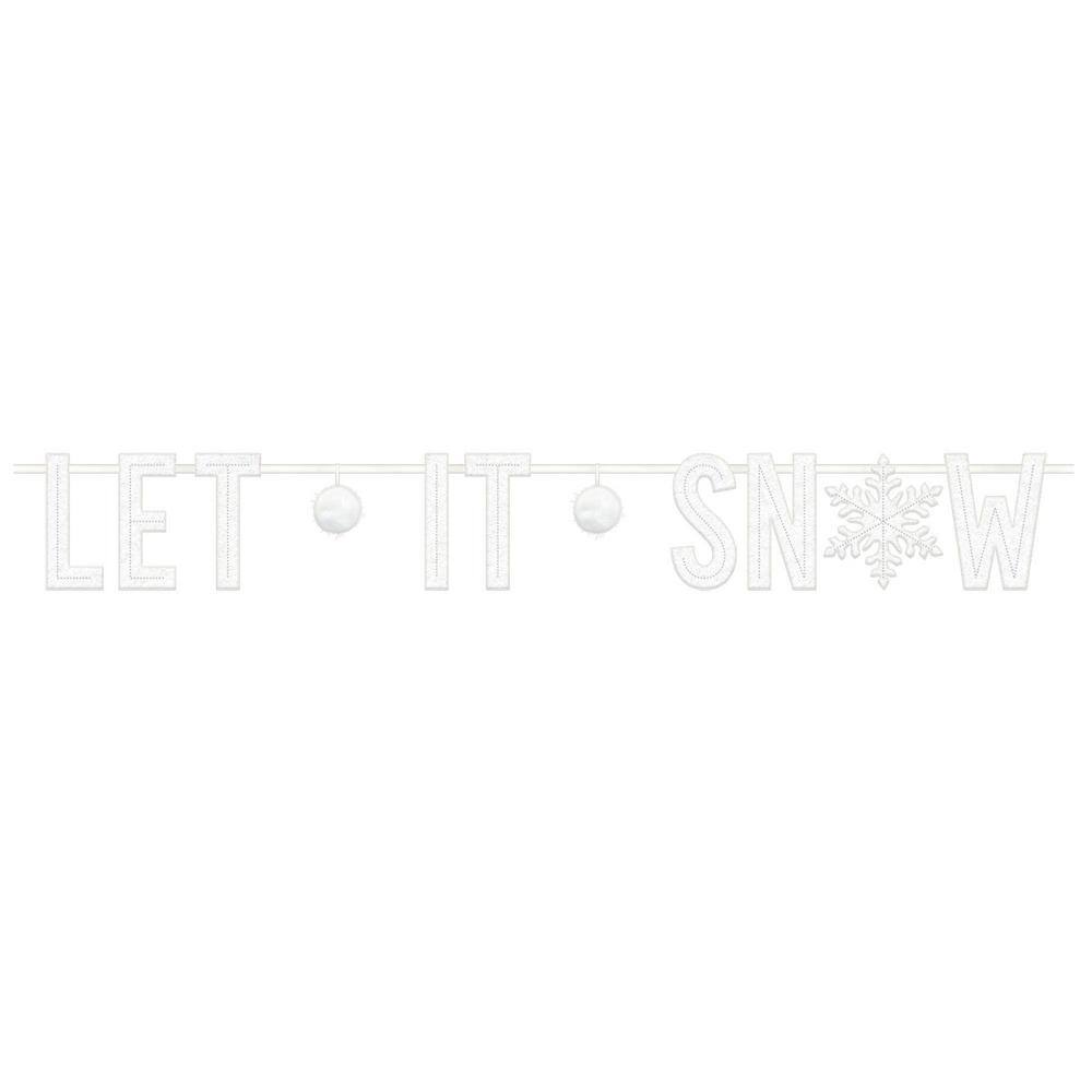 UPC 013051859718 product image for Amscan 5.5 ft. x 6 in. Christmas Let It Snow Felt Banners (2-Pack) | upcitemdb.com