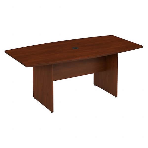 Bush Business Furniture 71.54 in. Boat Top Hansen Cherry Conference Table Desk
