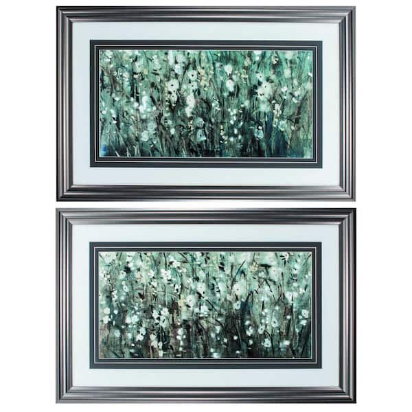 HomeRoots Victoria Glass Gunmetal Gray Wall Architectural Decor (Set of 2)