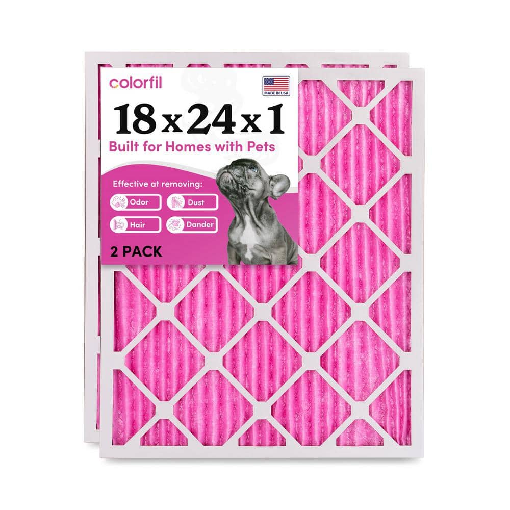 18 in. x 24 in. x 1 in. Odor Removal and Color Changing Pleated Furnace Air Filter, MERV 8 (2-Pack) price history on PriceWatchPro